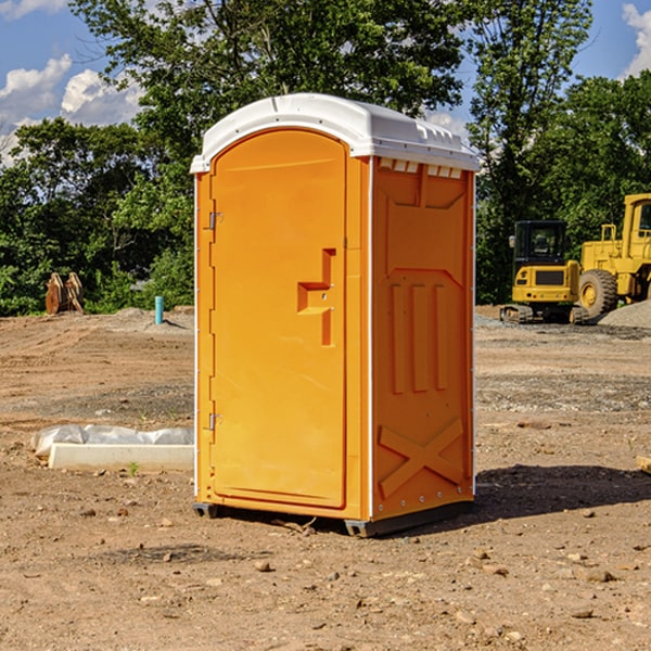 how often are the porta potties cleaned and serviced during a rental period in Whiting